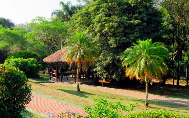 bela vista do jardim do Residencial Sênior Retiro Suíço em São Paulo